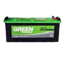 Акумулятор автомобільний GREEN POWER 140Ah збоку (+/-) (000022365)