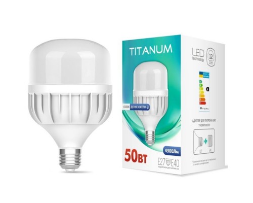 Лампочка TITANUM A138 50W E27 6500К (TL-HA138-50276)