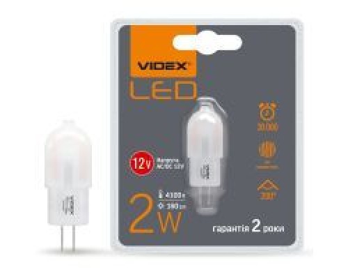 Лампочка Videx G4C 12V 2W G4 4100K (VL-G4C-02124)