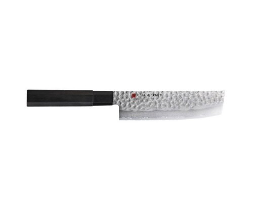 Кухонний ніж Kasumi Kuro Damascus Nakiri 165 mm (K-36017)