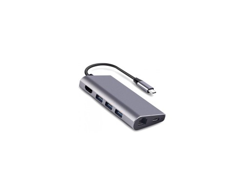 Концентратор Dynamode USB3.1 Type-C to HDMI, 3хUSB3.0, RJ45, USB Type-C Female, SD (Dock-USB-TypeC-HDMI-USB3.0-RJ45)