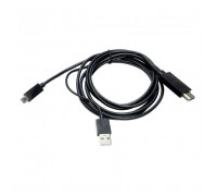 Кабель мультимедійний HDMI to microUSB (11 pin) + USB, 1.8m, (MHL) PowerPlant (CA910861)