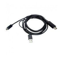 Кабель мультимедійний HDMI to microUSB (11 pin) + USB, 1.8m, (MHL) PowerPlant (CA910861)