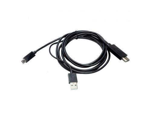 Кабель мультимедійний HDMI to microUSB (11 pin) + USB, 1.8m, (MHL) PowerPlant (CA910861)