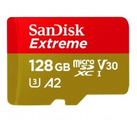 Карта пам'яті SanDisk 128GB microSD C10 UHS-I U3 R190/W90MB/s Extreme V30 (SDSQXAA-128G-GN6MN)