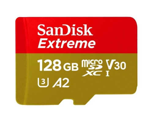 Карта пам'яті SanDisk 128GB microSD C10 UHS-I U3 R190/W90MB/s Extreme V30 (SDSQXAA-128G-GN6MN)