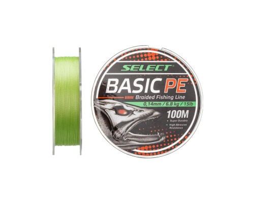 Шнур Select Basic PE 100m Light Green 0.10mm 10lb/4.8kg (1870.27.47)