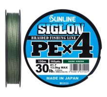 Шнур Sunline Siglon PE н4 150m 1.7/0.223mm 30lb/13.0kg Dark Green (1658.09.22)