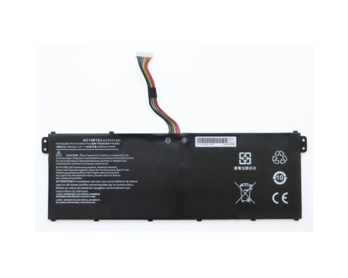 Акумулятор до ноутбука Acer AC14B18J, 2600mAh (30Wh), 3cell, 11.4V, Li-ion, black AlSoft (A47786)