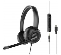 Навушники Speedlink METIS USB Stereo Headset 3.5mm Jack with USB Soundcard Black (SL-870007-BK)