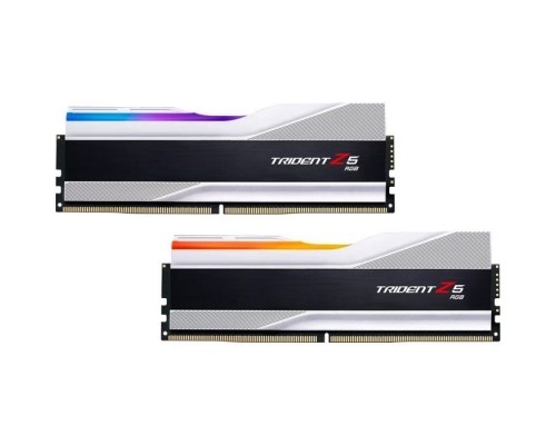 Модуль пам'яті для комп'ютера DDR5 32GB (2x16GB) 7800 MHz Trident Z5 RGB Silver G.Skill (F5-7800J3646H16GX2-TZ5RS)
