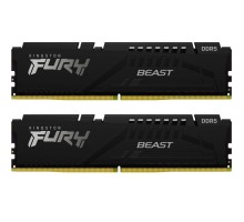 Модуль пам'яті для комп'ютера DDR5 16GB (2x8GB) 5200 MHz FURY Beast Black Kingston Fury (ex.HyperX) (KF552C40BBK2-16)