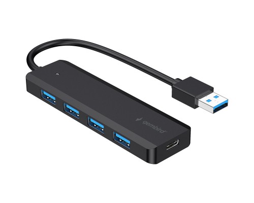 Концентратор Gembird 4 ports USB 3.1,USB-A, USB-C PD (UHB-U3P4P-02)