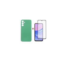 Чохол до мобільного телефона Dengos Kit for Samsung Galaxy A15 case + glass (Mint) (DG-KM-59)