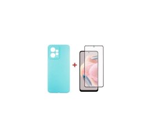 Чохол до мобільного телефона Dengos Xiaomi Redmi Note 12 4G Case + Glass (Ice blue) (DG-KM-83)