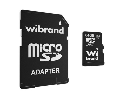 Карта пам'яті Wibrand 64GB mictoSD class 10 UHS-I (WICDXU1/64GB-A)