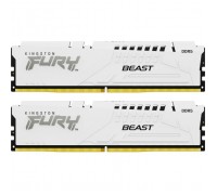 Модуль пам'яті для комп'ютера DDR5 64GB (2x32GB) 6000 MHz Beast White XMP Kingston Fury (ex.HyperX) (KF560C30BWK2-64)