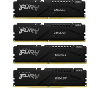 Модуль пам'яті для комп'ютера DDR5 128GB (4x32GB) 5600 MHz Beast Black XMP Kingston Fury (ex.HyperX) (KF556C40BBK4-128)