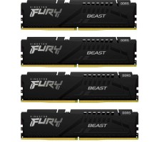 Модуль пам'яті для комп'ютера DDR5 128GB (4x32GB) 5600 MHz Beast Black XMP Kingston Fury (ex.HyperX) (KF556C40BBK4-128)