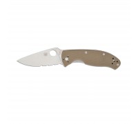 Ніж Spyderco Tenacious M4 Serrated Brown G10 (C122GBNM4PS)