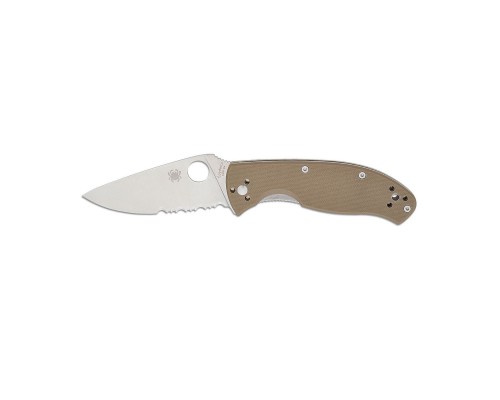 Ніж Spyderco Tenacious M4 Serrated Brown G10 (C122GBNM4PS)