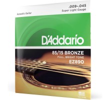 Струни для гітари D'Addario 85/15 Bronze Super Light (09-45) (EZ890)