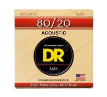 Струни для гітари DR Strings HI-BEAM Acoustic 80/20 Bronze - Light (12-54) (HA-12)