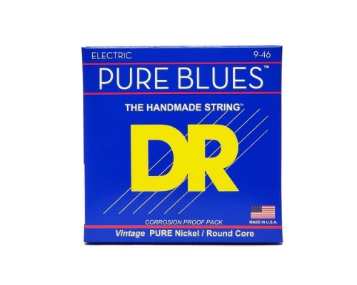 Струни для гітари DR Strings PURE BLUES Electric Guitar Strings - Light to Medium (09-46) (PHR-9/46)