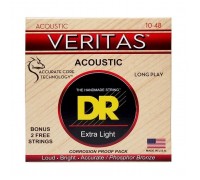 Струни для гітари DR Strings VERITAS Coated Core Acoustic Guitar Strings - Extra Light (10-48) (VTA-10)