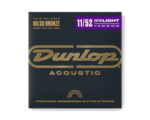 Струни для гітари Jim Dunlop 80/20 Bronze Acoustic Guitar Strings (11-52) (DAB1152)