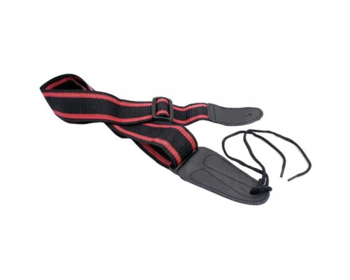 Ремінь для гітари Maxtone Guitar Strap Black-Red (GS-100/BK/RD)