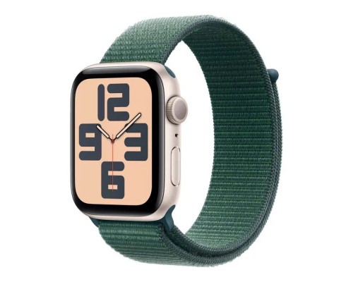 Смарт-годинник Apple Watch SE 2024 GPS 40mm Starlight Aluminium Case with Lake Green Sport Loop (MXEH3QH/A)