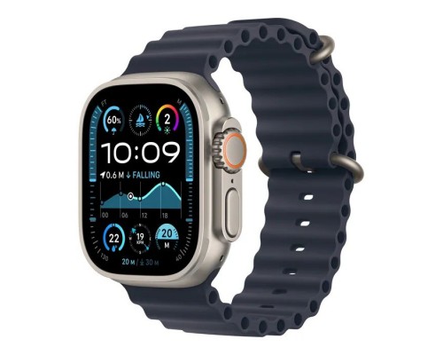 Смарт-годинник Apple Watch Ultra 2 2024 GPS + Cellular 49mm Natural Titanium Case with Navy Ocean Band (MX4D3UL/A)
