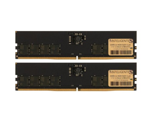 Модуль пам'яті для комп'ютера DDR5 32GB (2x16GB) 5200 MHz INTELIGENTES (IU5BII2/32)