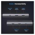 Концентратор Ugreen USB3.1 Type-C to HDMIx2 4K60Hz (8k30Hz)/USB3.0x2/Type-C/PD 100W CM498 (15852)