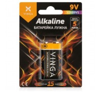 Батарейка 9V 6LR61 Alkaline Vinga (VJAB9V1)