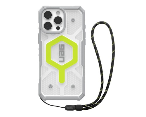 Чохол до мобільного телефона UAG iPhone 16 Pro Max Pathfinder Clear Magsafe Bundle Active Neon Lanyard (1144651BV01)