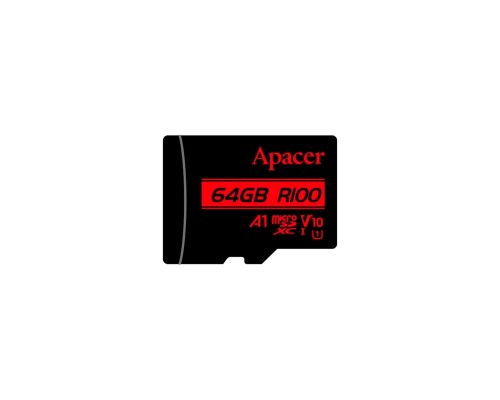 Карта пам'яті Apacer 64GB microSD class 10 UHS-I V10 A1 (AP64GMCSX10UB-RA)