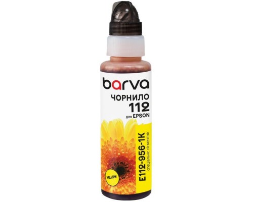 Чорнило Barva Epson 112 100мл, Pigm. Yellow, флакон OneKey (E112-956-1K)