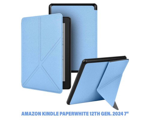 Чохол до електронної книги BeCover Ultra Slim Origami Amazon Kindle Paperwhite 12th Gen. 2024 7″ Light Blue (712839)