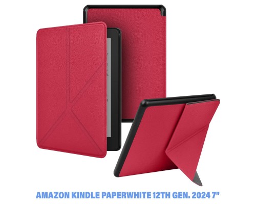 Чохол до електронної книги BeCover Ultra Slim Origami Amazon Kindle Paperwhite 12th Gen. 2024 7″ Red (712841)