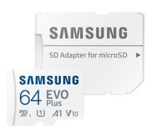 Карта пам'яті Samsung 64GB microSD class 10 UHS-I U3 V30 A2 EVO Plus (MB-MC64SA/EU)