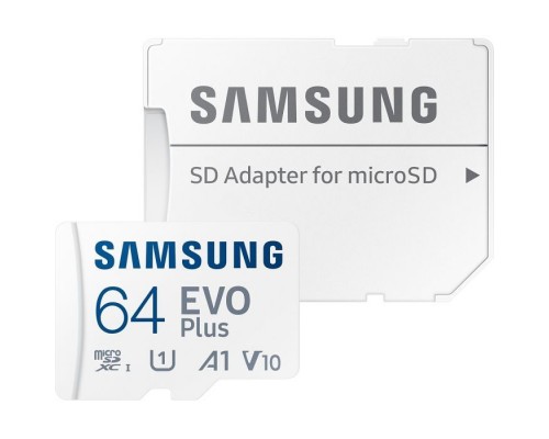 Карта пам'яті Samsung 64GB microSD class 10 UHS-I U3 V30 A2 EVO Plus (MB-MC64SA/EU)