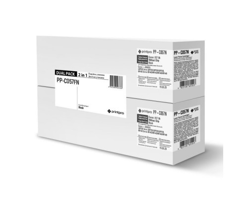 Картридж PrintPro CANON 057 Black без чипа DUAL PACK (PP-C057FN)