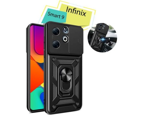 Чохол до мобільного телефона BeCover Military Infinix Smart 9 (X6532) Black (713049)