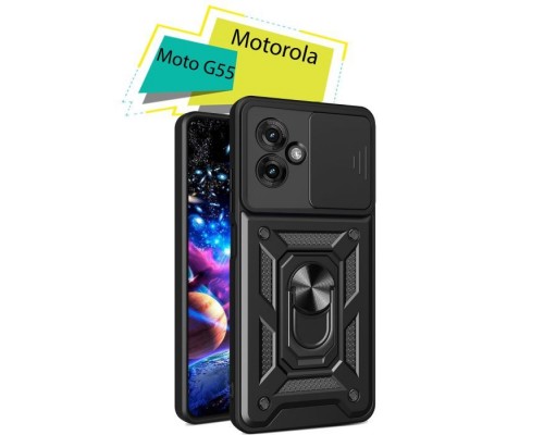 Чохол до мобільного телефона BeCover Military Motorola Moto G55 Black (713056)