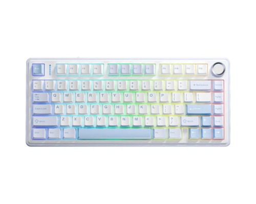Клавіатура Aula F75 Gasket Greywood V3 switch Hot-Swap PBT Wireless/Bluetooth/USB Blue (6948391208633)