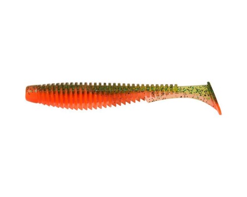 Силікон рибальський FishUP U-Shad 4" 205 - Watermelon/Flo Orange (8шт/уп) (1864.11.22)