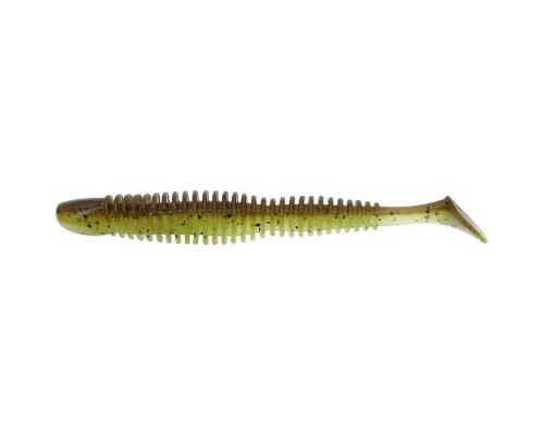 Силікон рибальський Reins Bubbling Shad 4" B08 Green Pumpkin Chart Melon (6 шт/уп.) (1552.08.44)