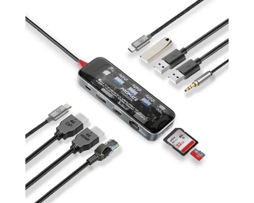 Концентратор Promate USB Hub 11 ports transhub-pro (transhub-pro)